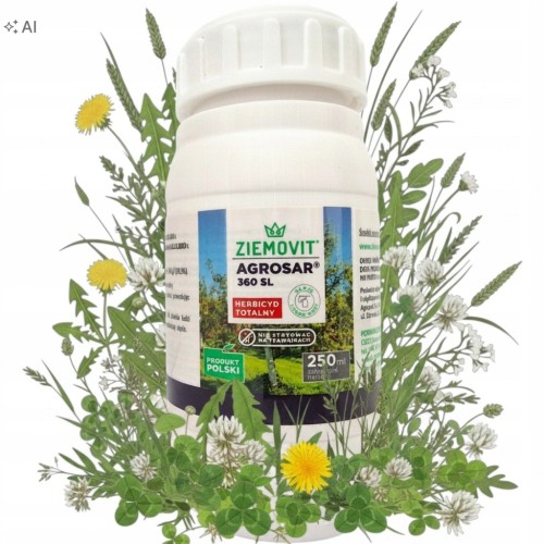 Agrosar 360 SL Na Chwasty Herbicyd Totalny Glifosat 250ml BEZ ZAŚWIADCZENIA